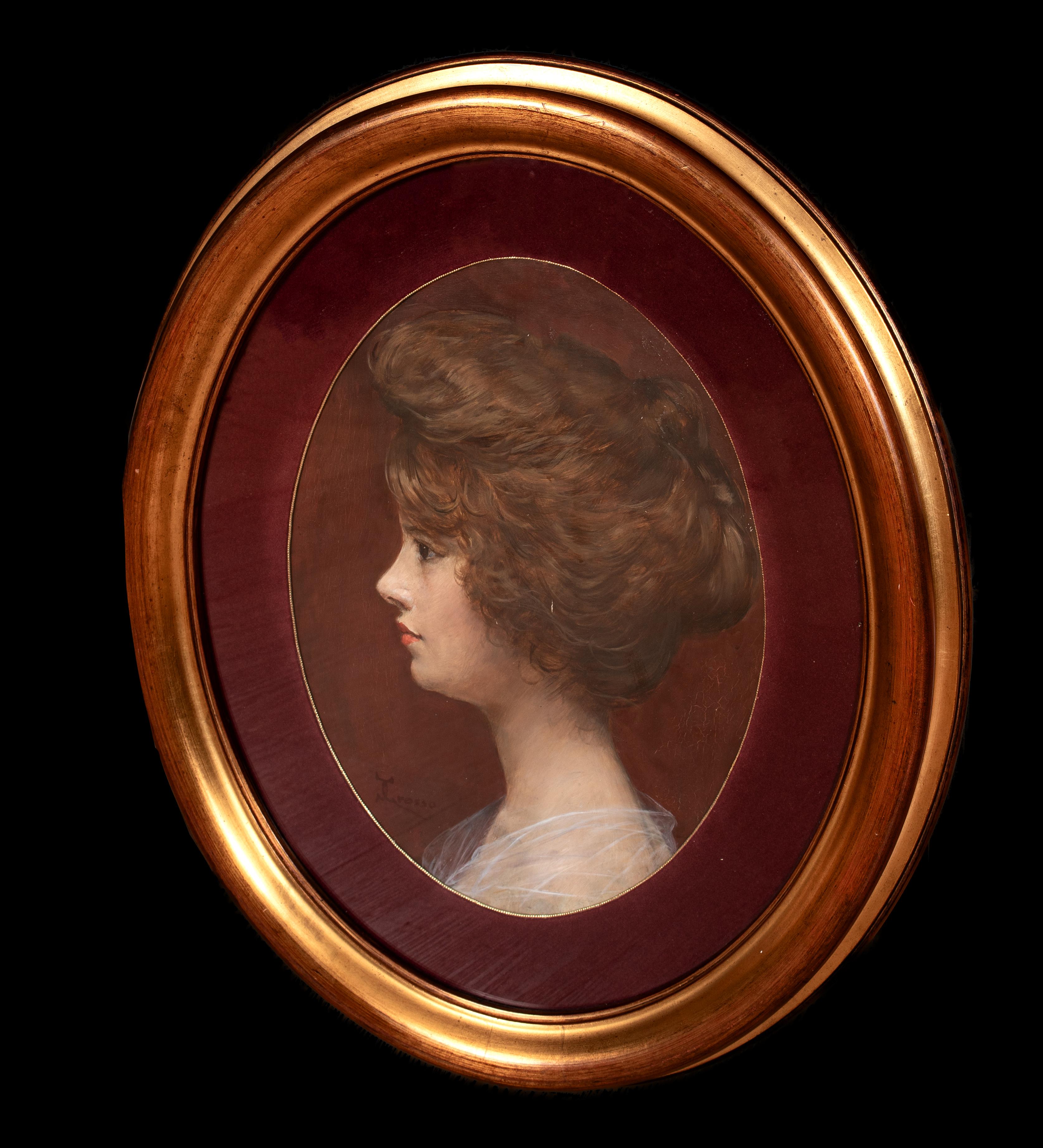 Ritratto di giovane nobile del XIX secolo di Giacomo GROSSO (1860-1938) in vendita 4