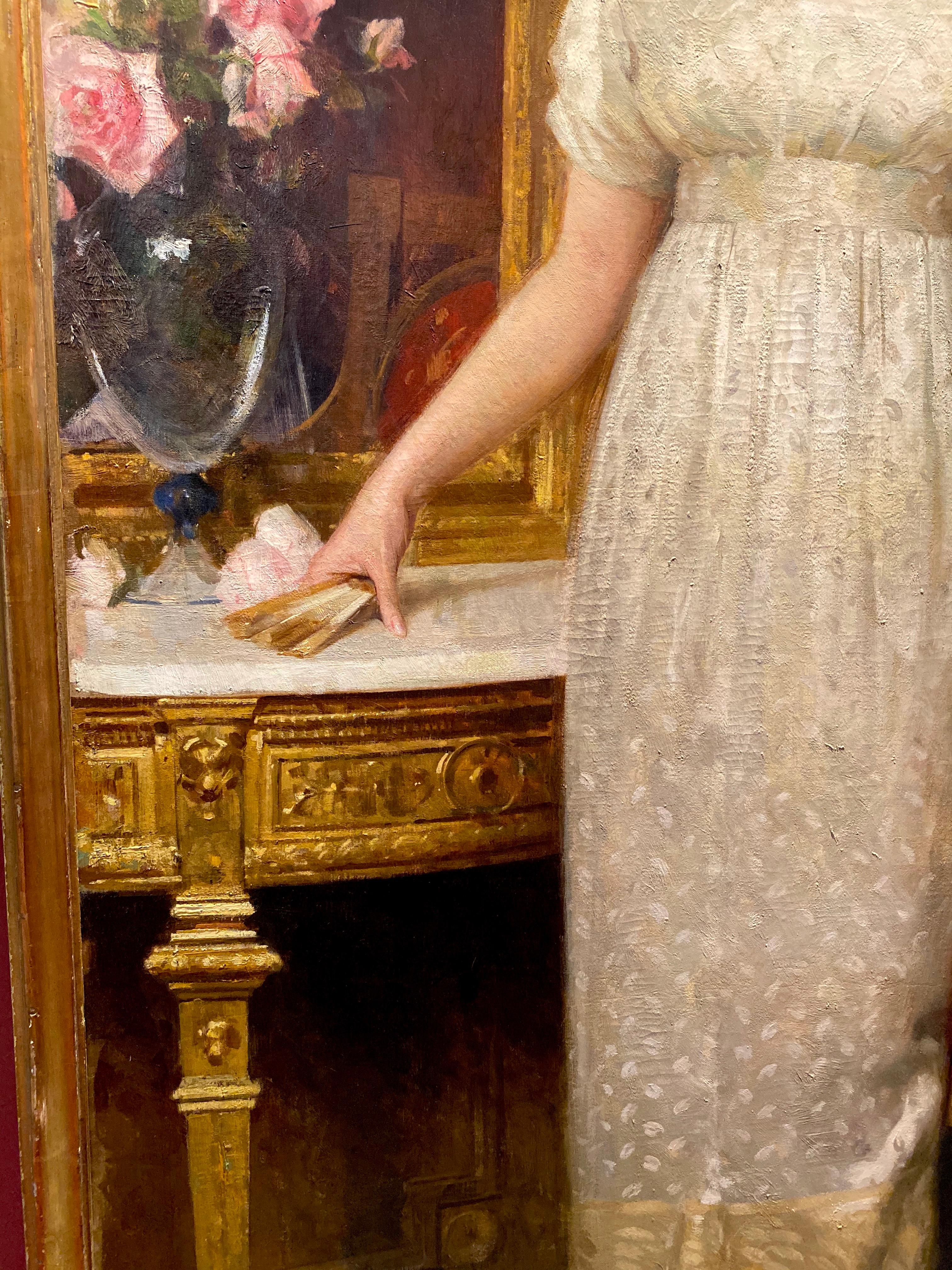 Bedeutendes italienisches Gemälde der Gräfin Gallo von Giacomo Grosso, 1918 11