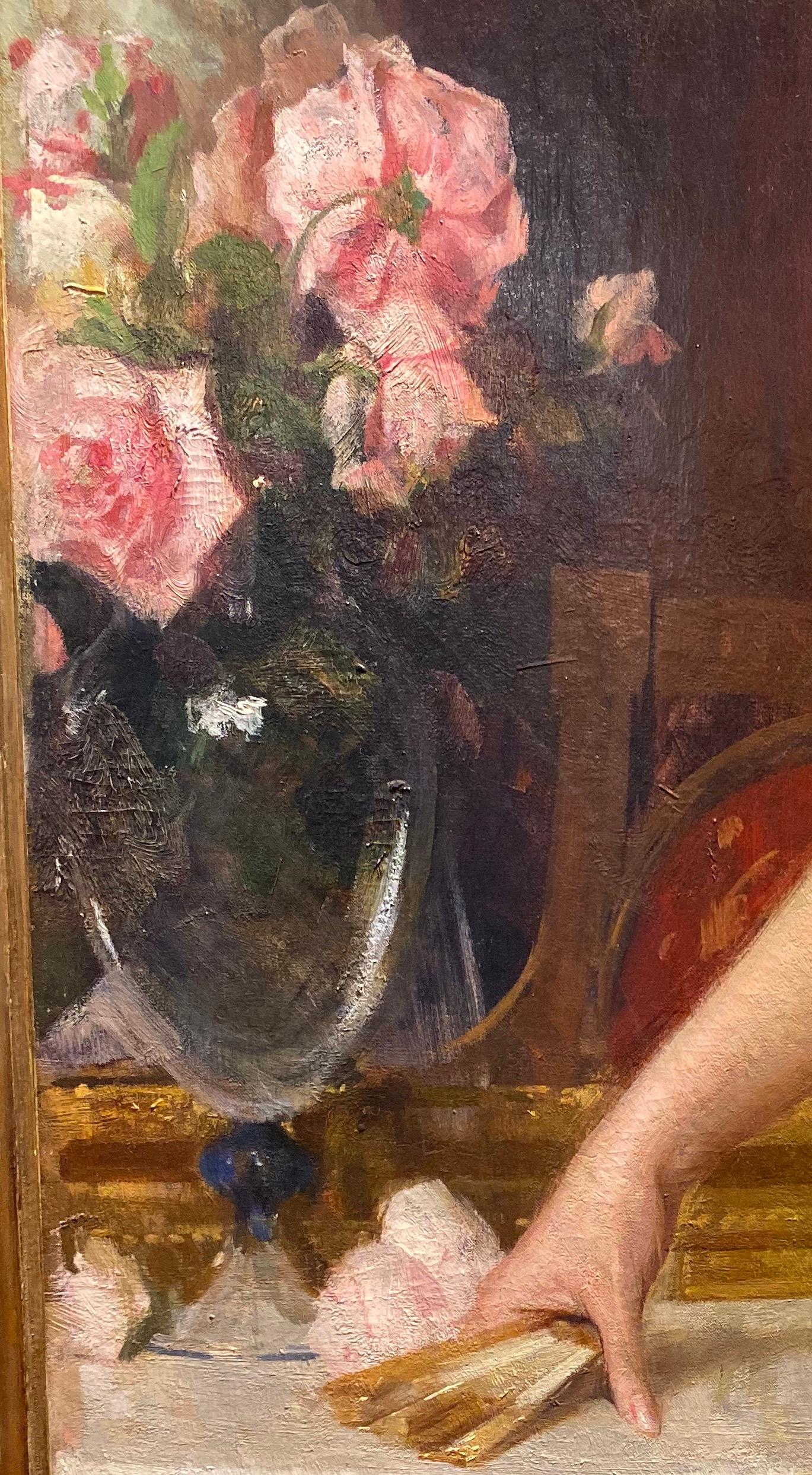Bedeutendes italienisches Gemälde der Gräfin Gallo von Giacomo Grosso, 1918 3