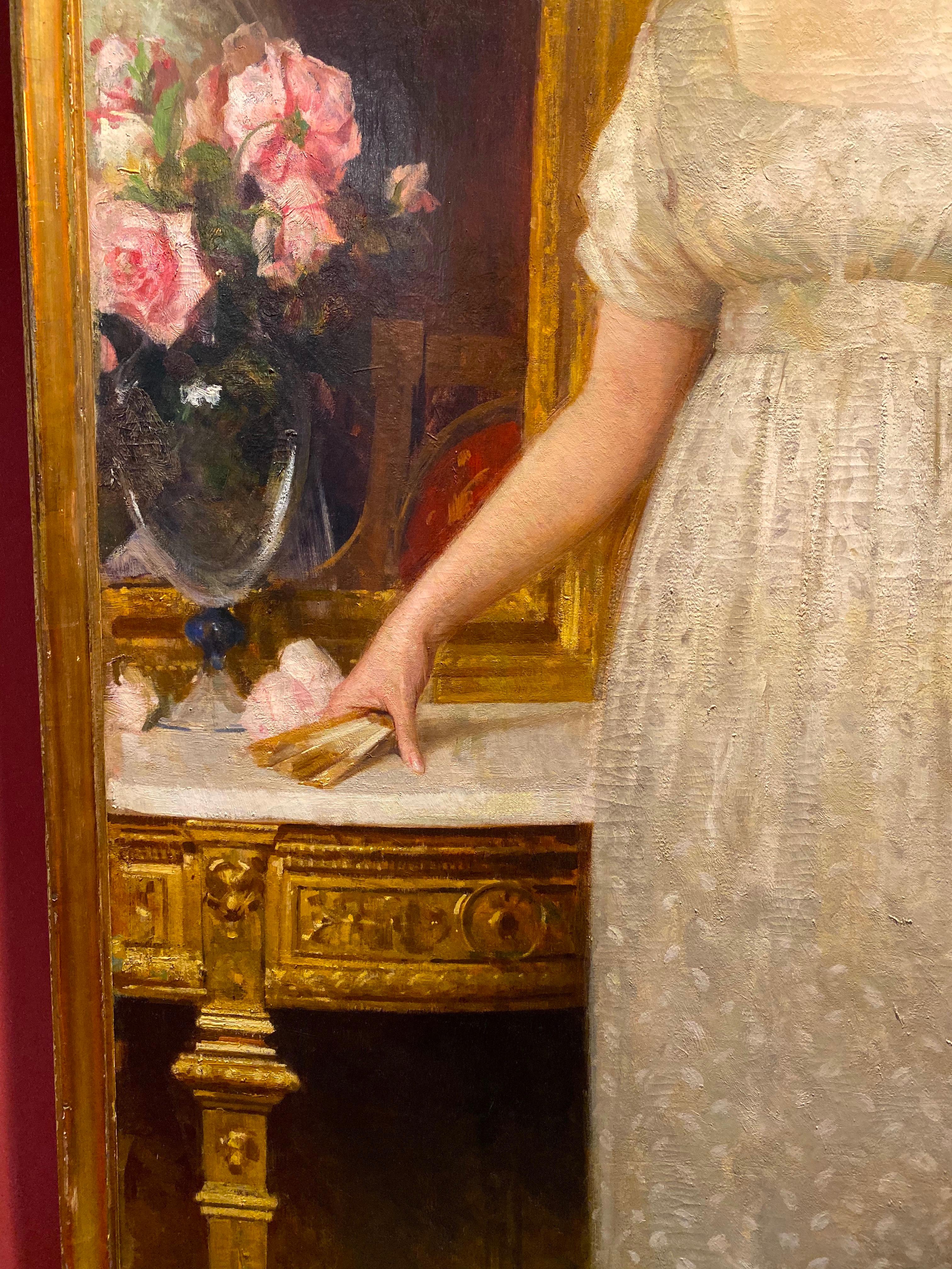 Bedeutendes italienisches Gemälde der Gräfin Gallo von Giacomo Grosso, 1918 4