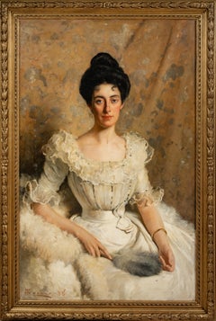 Portrait Of An Italian Lady, 19th Century   GIACOMO GROSSO (1860-1938)