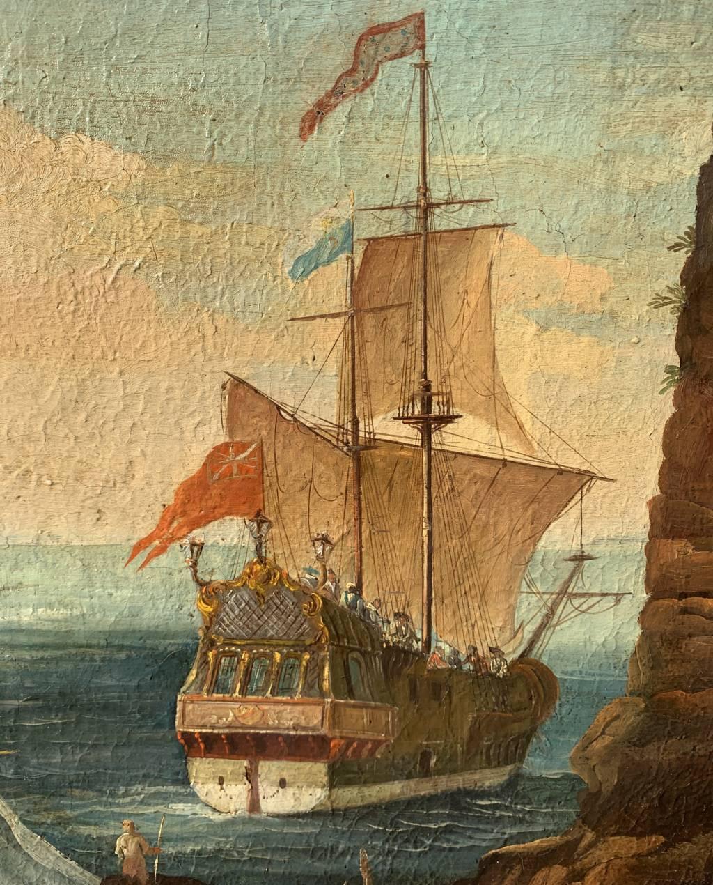 Giacomo Guardi workshop (Venetian painter) - 18th century landscape painting en vente 6