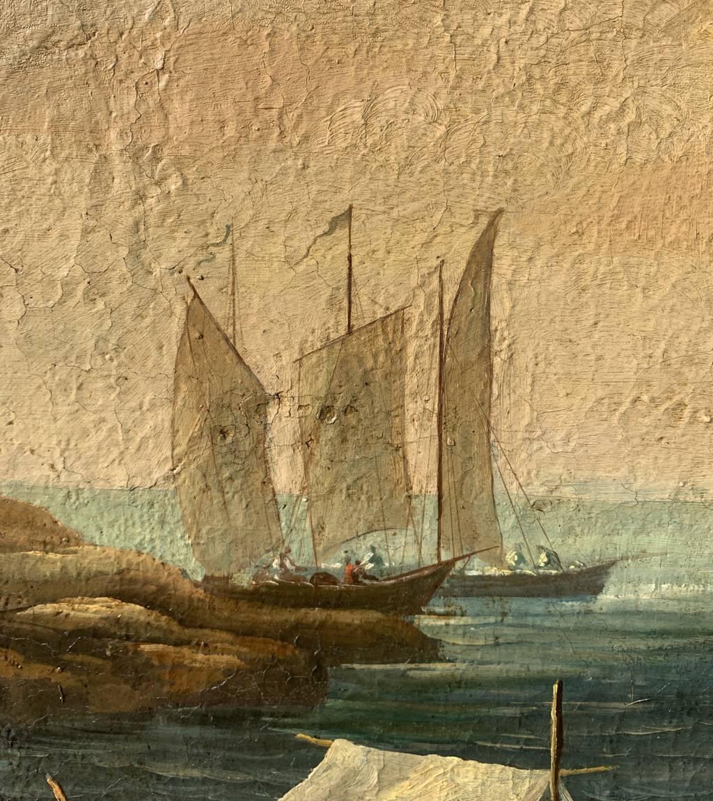 Giacomo Guardi workshop (Venetian painter) - 18th century landscape painting en vente 7