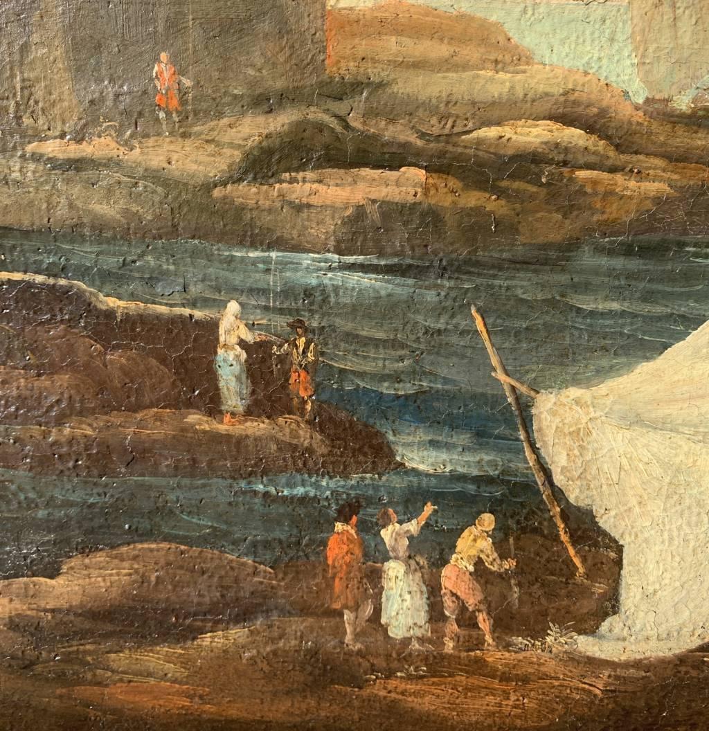 Giacomo Guardi workshop (Venetian painter) - 18th century landscape painting en vente 3