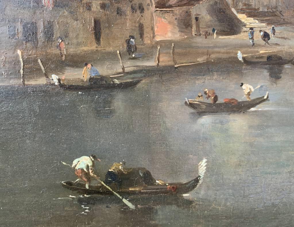 Giacomo Guardi (Masterly vénitien) - Fin du XVIIIe siècle peinture de vue de Venise  en vente 8