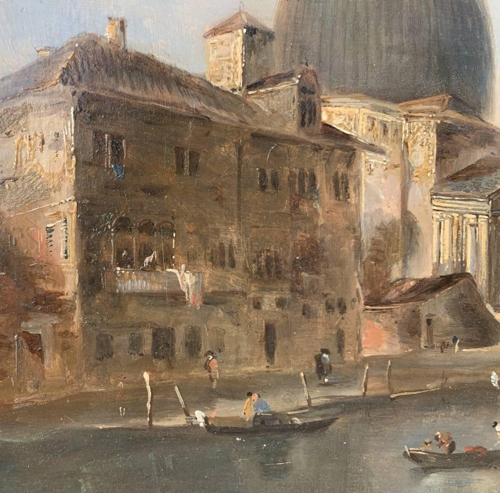 Giacomo Guardi (Masterly vénitien) - Fin du XVIIIe siècle peinture de vue de Venise  en vente 9