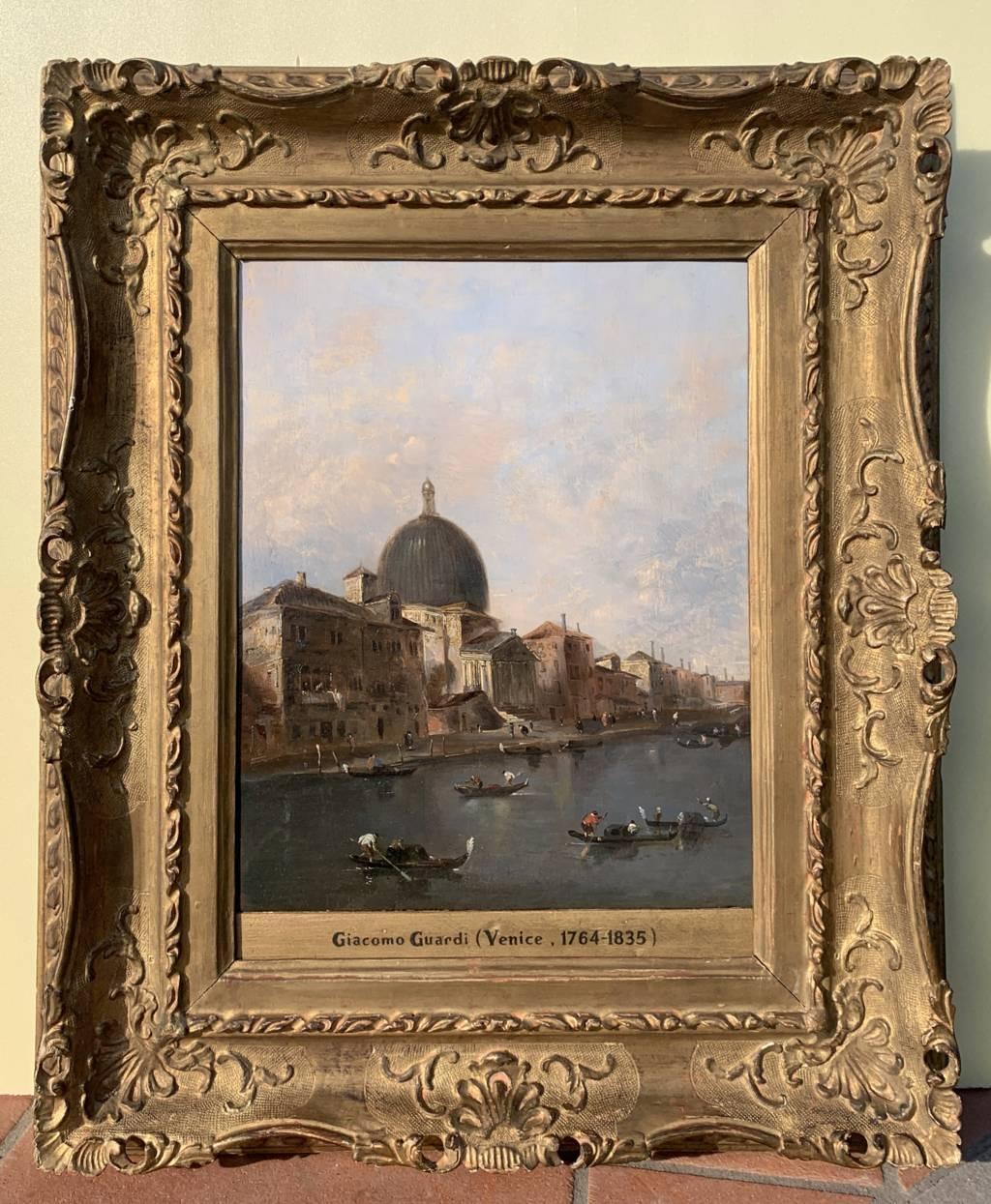 Giacomo Guardi (Masterly vénitien) - Fin du XVIIIe siècle peinture de vue de Venise  en vente 1