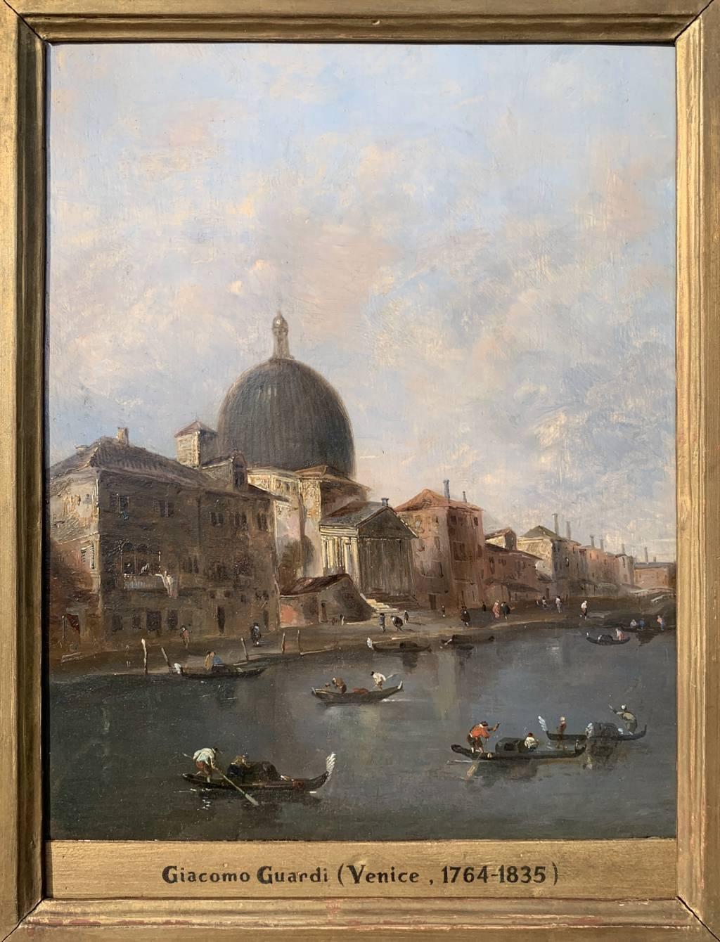 Giacomo Guardi (Masterly vénitien) - Fin du XVIIIe siècle peinture de vue de Venise  en vente 2