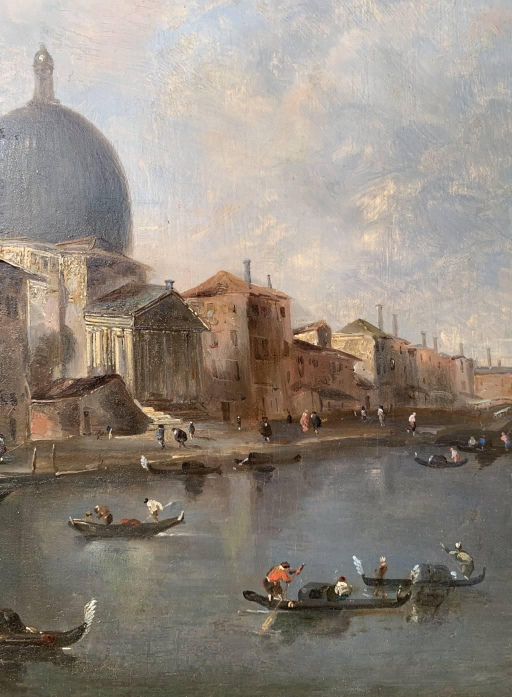 Giacomo Guardi (Venetian Master) - Late 18th century Venice view painting  For Sale 1