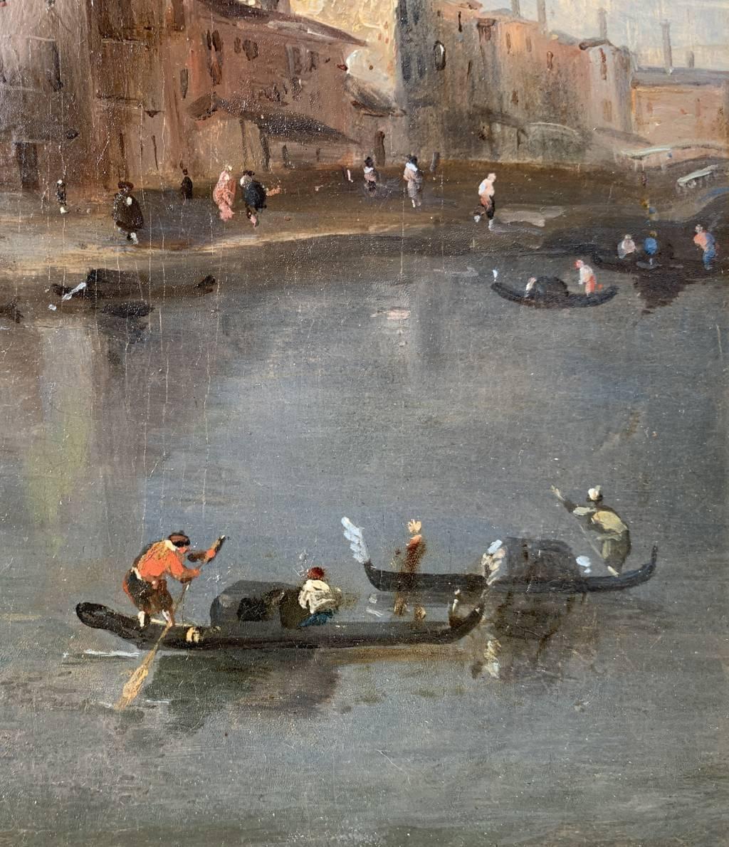 Giacomo Guardi (Masterly vénitien) - Fin du XVIIIe siècle peinture de vue de Venise  en vente 7