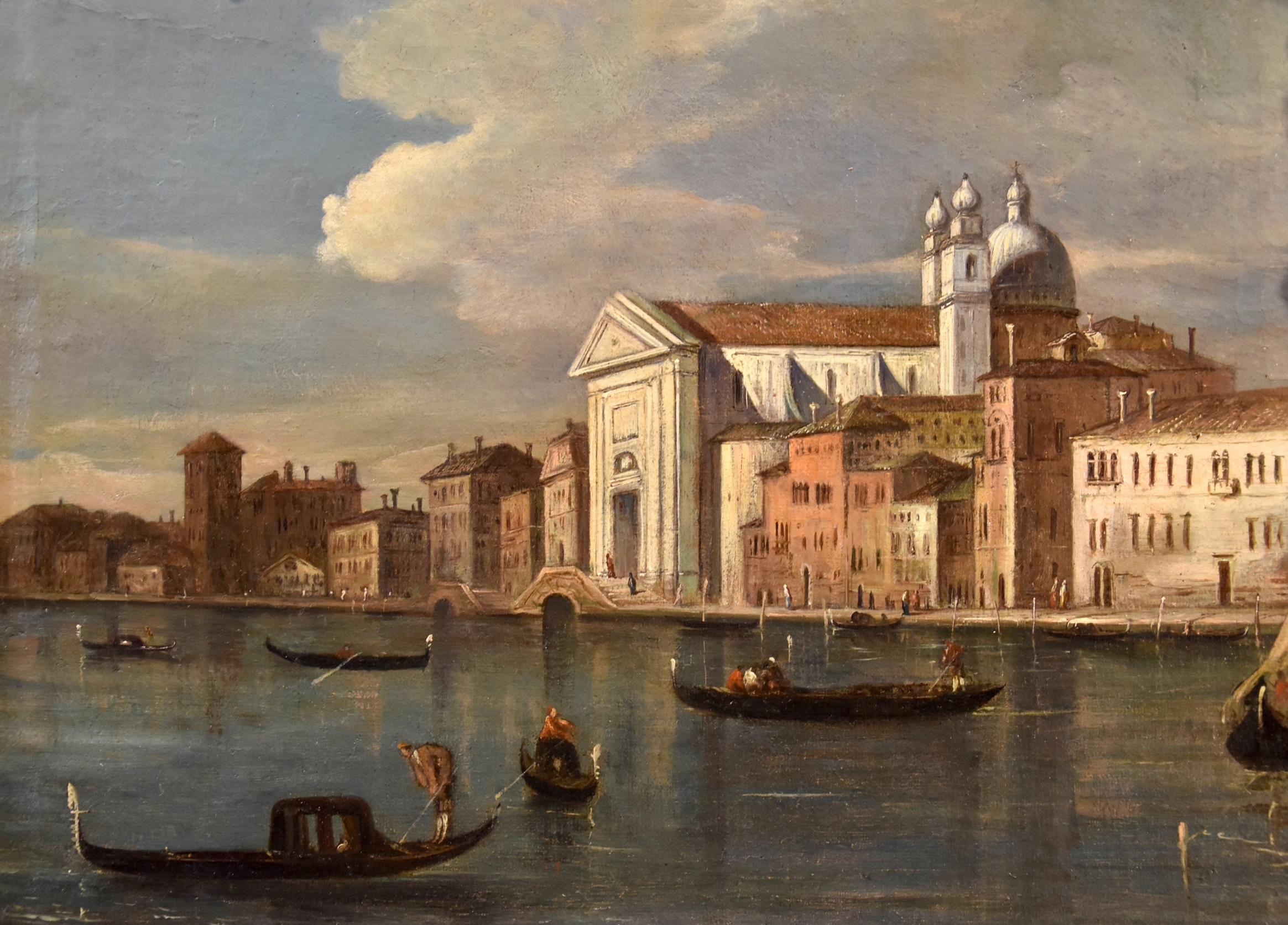 Voir Giudecca Guardi 18/19e siècle Peinture sur toile Grand maître - Painting de Giacomo Guardi (venice, 1764 - 1835)