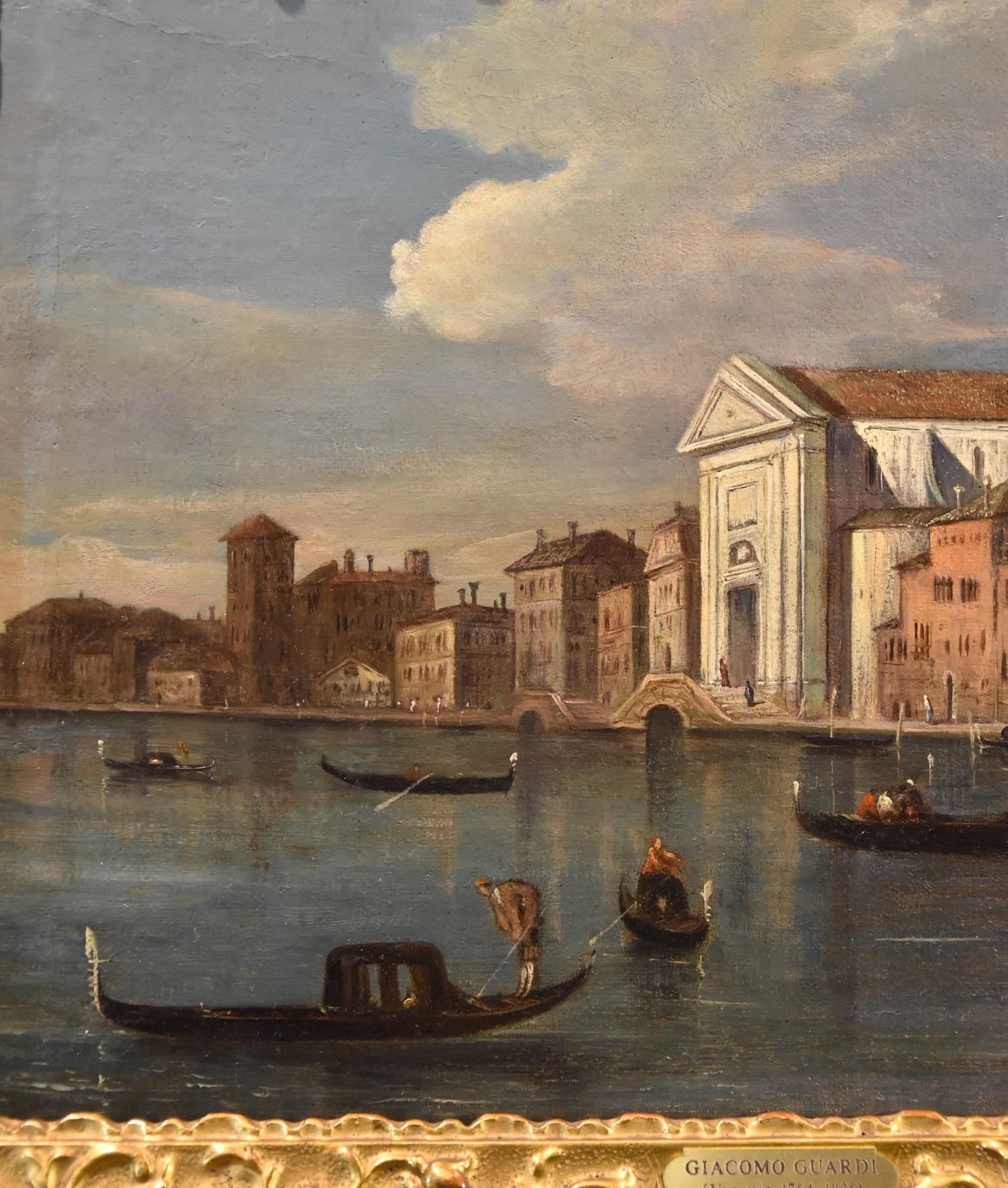 Ansicht Venedig Siehe Giudecca Guardi 18/19. Jahrhundert Gemälde Öl auf Leinwand Alter Meister im Angebot 1