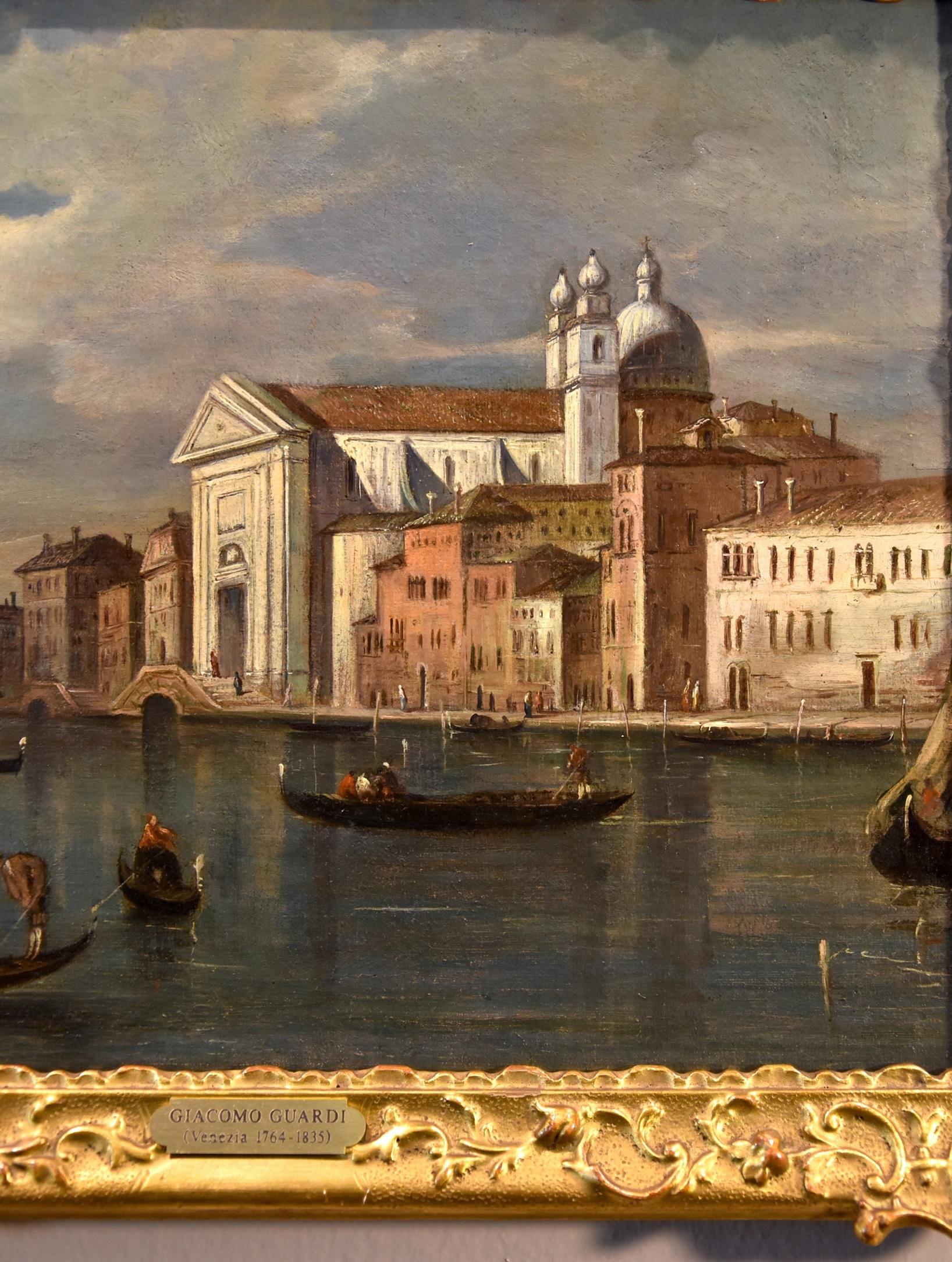 Ansicht Venedig Siehe Giudecca Guardi 18/19. Jahrhundert Gemälde Öl auf Leinwand Alter Meister im Angebot 2