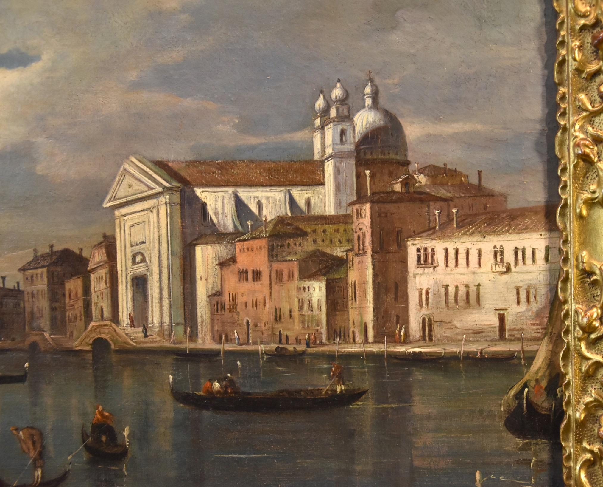 Ansicht Venedig Siehe Giudecca Guardi 18/19. Jahrhundert Gemälde Öl auf Leinwand Alter Meister im Angebot 3