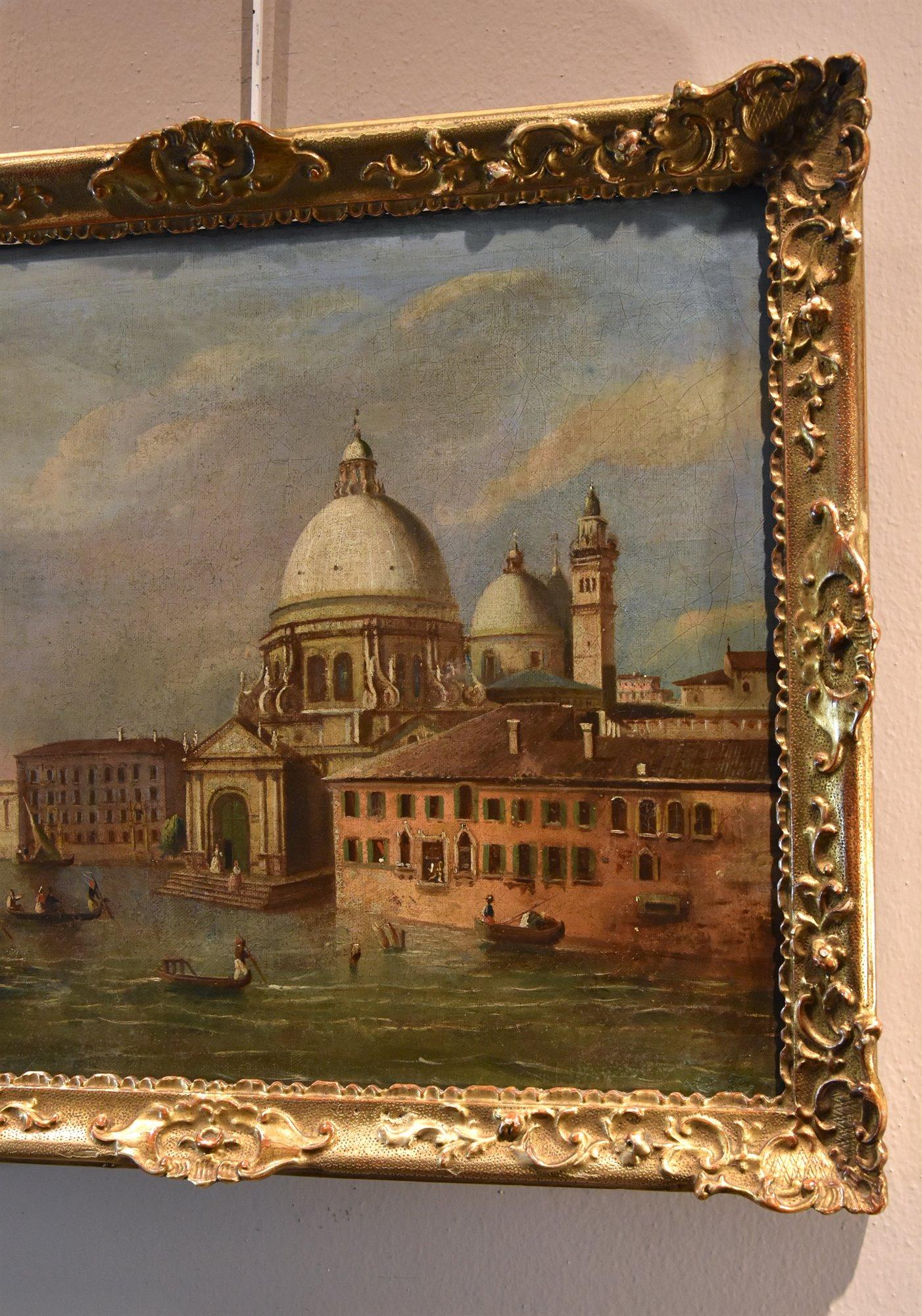 Venice Guardi See Landscape 18/19th CEntury Paint Oil on canvas Old master Italy For Sale 5