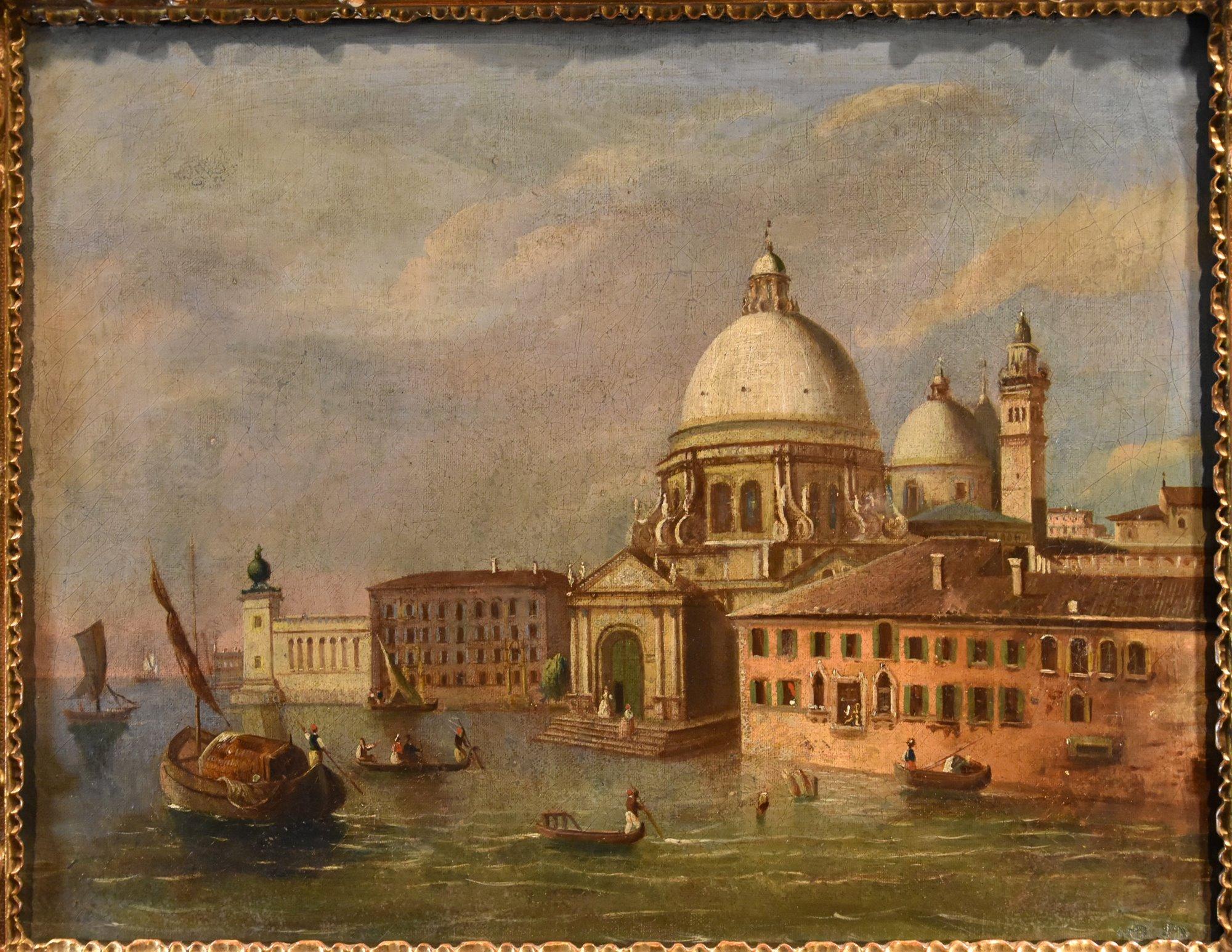 Venice Guardi See Landscape 18/19th CEntury Paint Oil on canvas Old master Italy - Painting by Giacomo Guardi (Venice, 1764 – Venice, 1835)