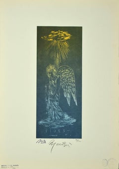 An Angel Found - Original Lithograph by Giacomo Manzù - 1933