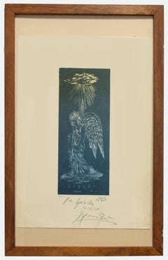 Angelo Fides 33 - Lithographie de Giacomo Manzù - 1988