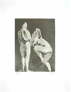 Dancers - Etching by Giacomo Manzù - 1970s