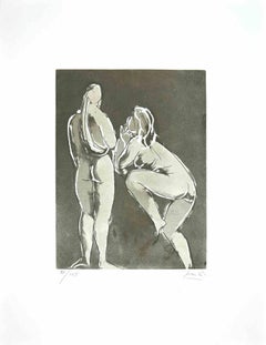 Dancers - Original Etching by Giacomo Manzù - 1970