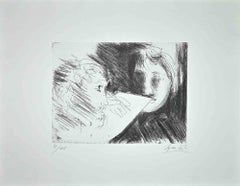 Double Portrait -  Etching by Giacomo Manzù - 1970