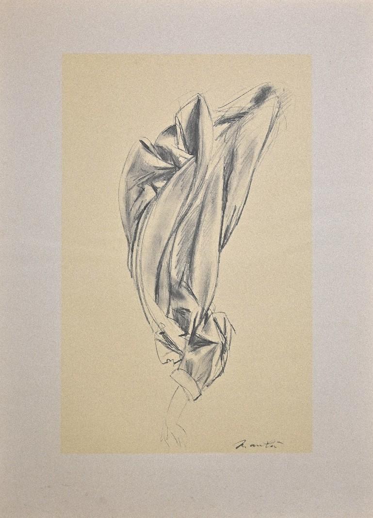 Drape - Vintage Offset Print by Giacomo Manzù - 1970