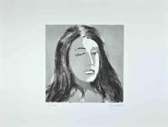 Inge -  Aguafuerte de Giacomo Manzù - 1970