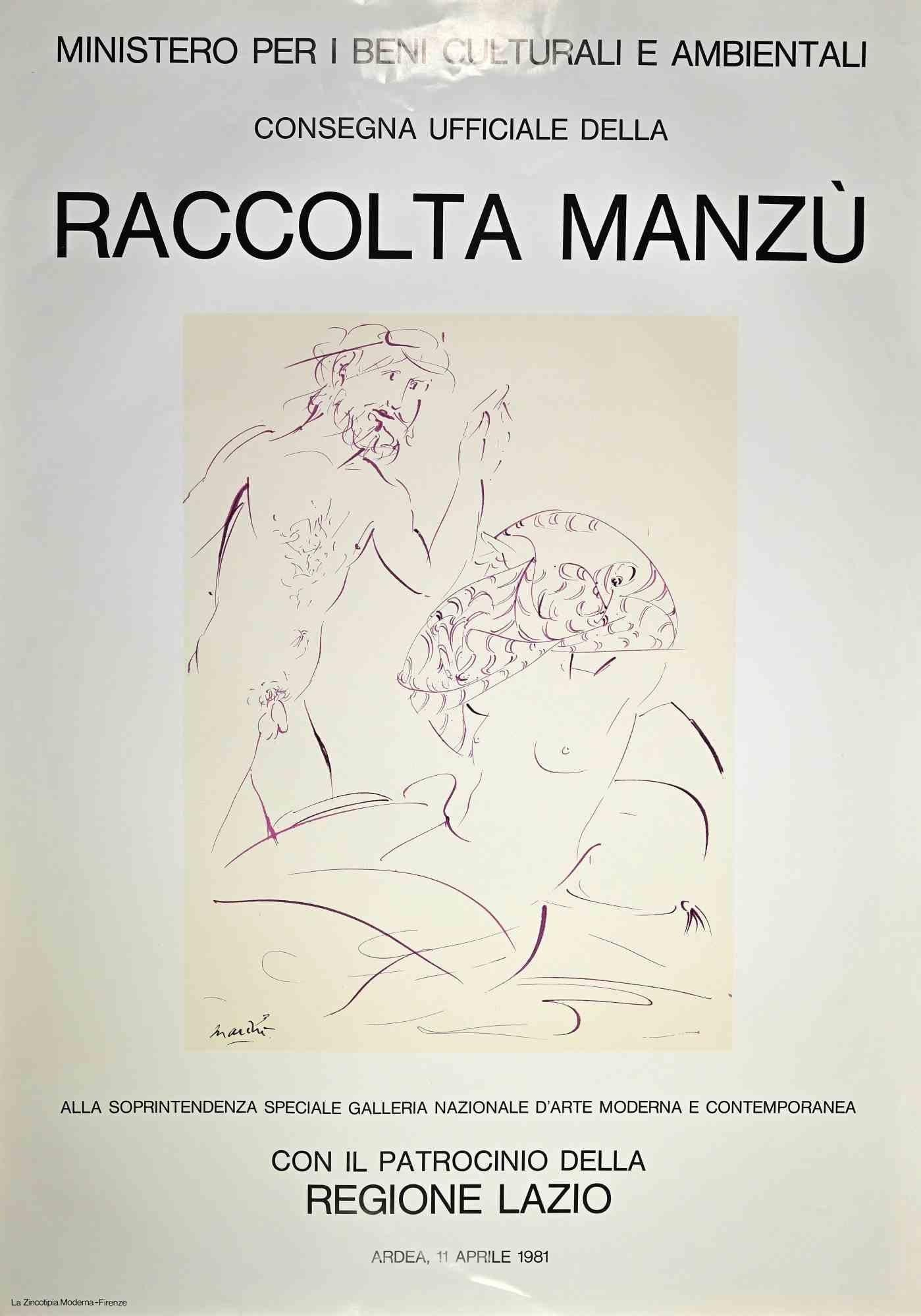 Figurative Print Giacomo Manzú - Collection Manzu - Imprimé Offset Vintage de Giacomo Manzu - 1981