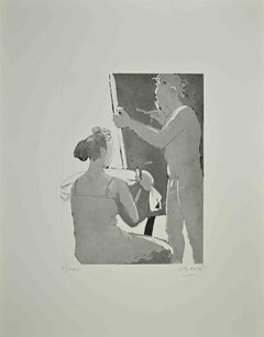 Nu - Gravure de Giacomo Manzù - 1970