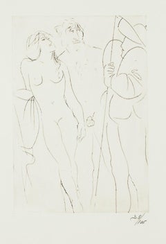 Œdipe - Gravure de Giacomo Manzù - 1968
