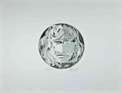 Vintage Round Medusa -  Etching by Giacomo Manzù - 1970