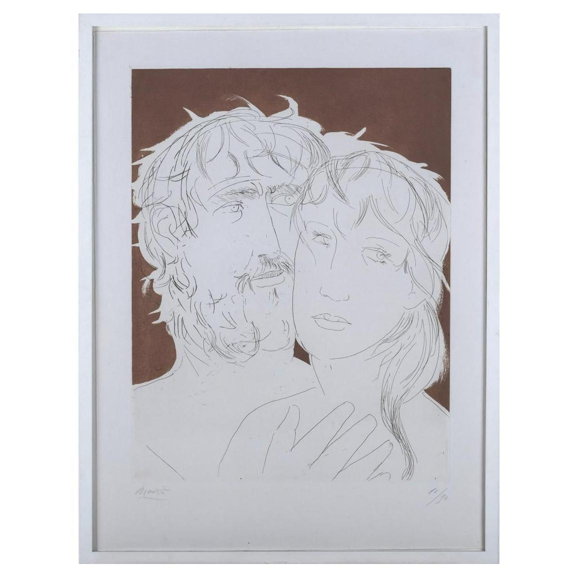 Giacomo Manzù, "Ohne Titel", oder Hommage an Picasso (Hommage à Picasso), 1973