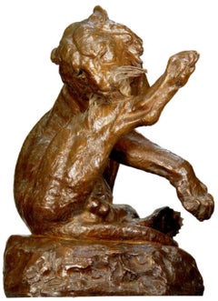 Bengal Tiger Licking Its Paw – Giacomo Merculiano