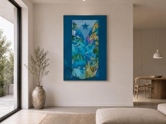 Down by a Star Gemälde, Abstrakte Symbolik, 150x100 cm, Neu