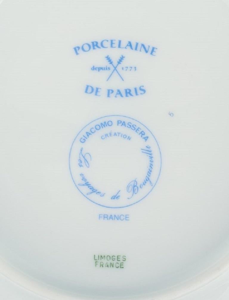 Giacomo Passera for Porcelaine de Paris, Set of Four Plates In Excellent Condition For Sale In Copenhagen, DK