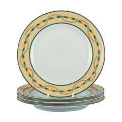 Giacomo Passera für Porcelaine de Paris, Satz mit vier Tellern