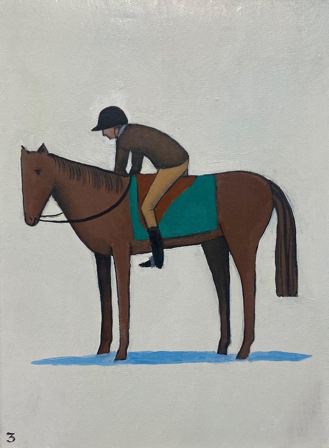 Salire a cavallo 3 - Animal Painting Grigio di Giacomo Piussi