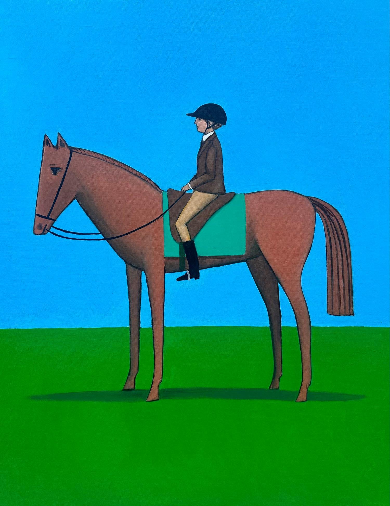 Figurative Painting di Giacomo Piussi - Rider, Florance , italia