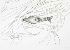 Homme arabe - Gravure de Giacomo Porzano - 1974