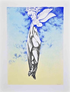 Assumption into Heaven - Etching by Giacomo Porzano - 1970s