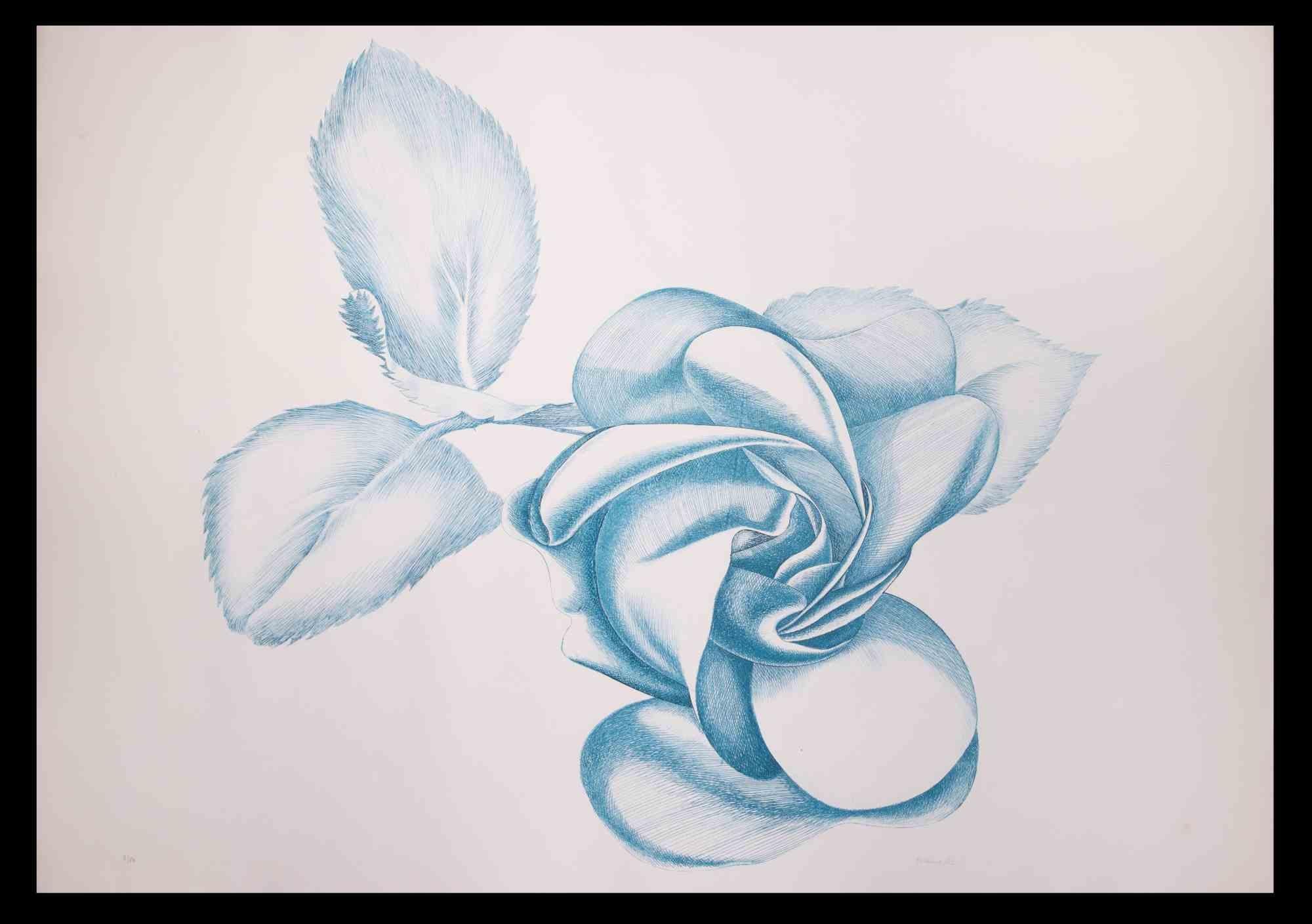 Blue Rose è un'opera d'arte contemporanea realizzata da Giacomo Porzano negli anni Settanta.

Acquaforte colorata.

Firmato a mano in basso a destra.

Numerato in basso a sinistra.

Edizione 8/50

Giacomo Porzano nacque a Lerici il 21 novembre 1925