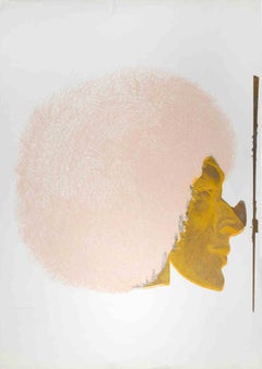 Profilo d'oro - Acquaforte di Giacomo Porzano - 1972