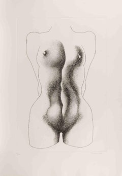 Nu - Gravure de Giacomo Porzano - 1972