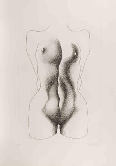 Nu - Gravure de Giacomo Porzano - 1972