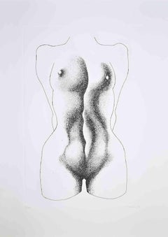 Desnudo - Grabado de Giacomo Porzano - 1972
