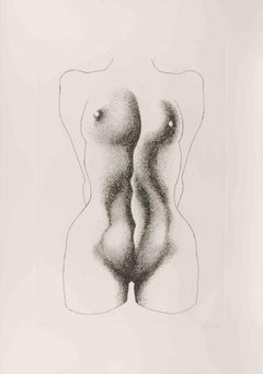 Desnudo - Grabado de Giacomo Porzano - 1972