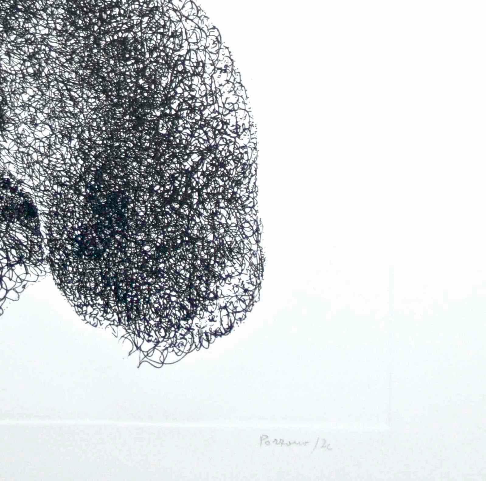 Nude Profile - Original Etching by Giacomo Porzano - 1972 For Sale 1