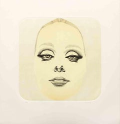 Portrait - Etching by Giacomo Porzano - 1972