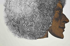 Profilo - Acquaforte di Giacomo Porzano - 1972