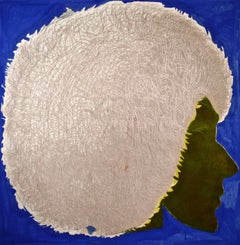 Profile in Blue - Original Etching by Giacomo Porzano - 1972